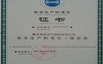 重庆Z6尊龙凯时燃气股份有限公司取得了安全生产标准化证书及挂牌